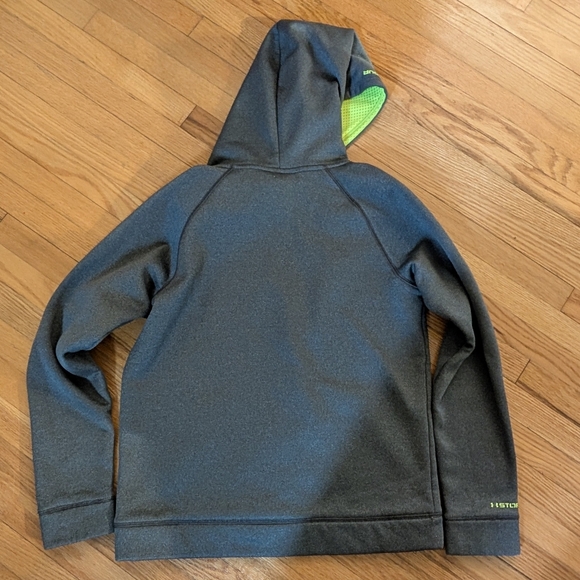 Under Armour Gray and Green Sweatshirt Hoodie - Picture 2 of 3